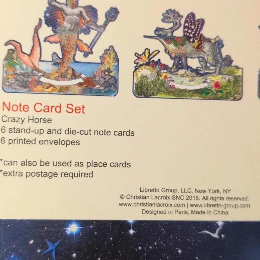 Christian Lacroix Fantasy‎ Animal Note Card Box Set Y2K Incomplete Set